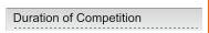 Duration of Competition