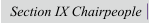 Section IX Chairpeople
